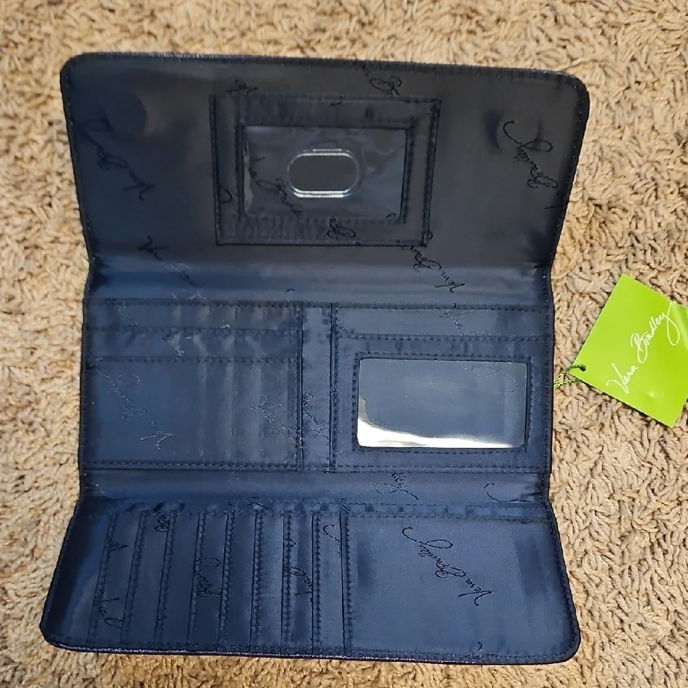 Vera Bradley Trifold Wallet In Lucky Stripe - Picture 3 of 10